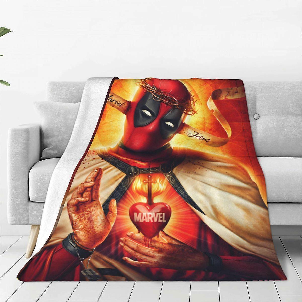 v567 Cobertores Cobertor Quente Piquenique Deadpool JUESS Art Lance Cobertor Colcha de Flanela Para Sofá Cadeira Confortável Sofá Cama Cobertores vv567