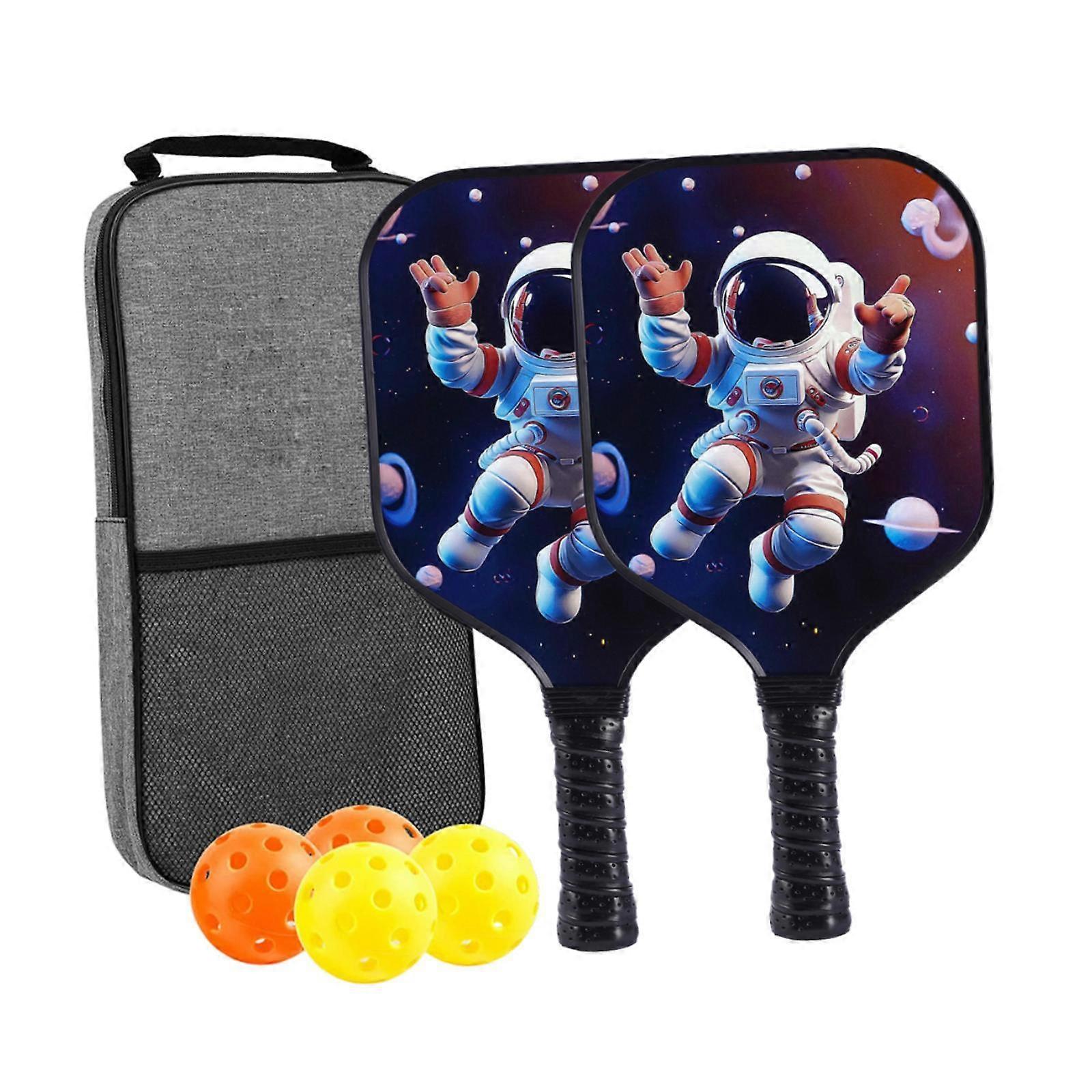 Çocuklar Pickleball Kürekler Doğum Günü Hediyesi Oyun Profesyonel Taşınabilir Eğlence 4 Top Pembe