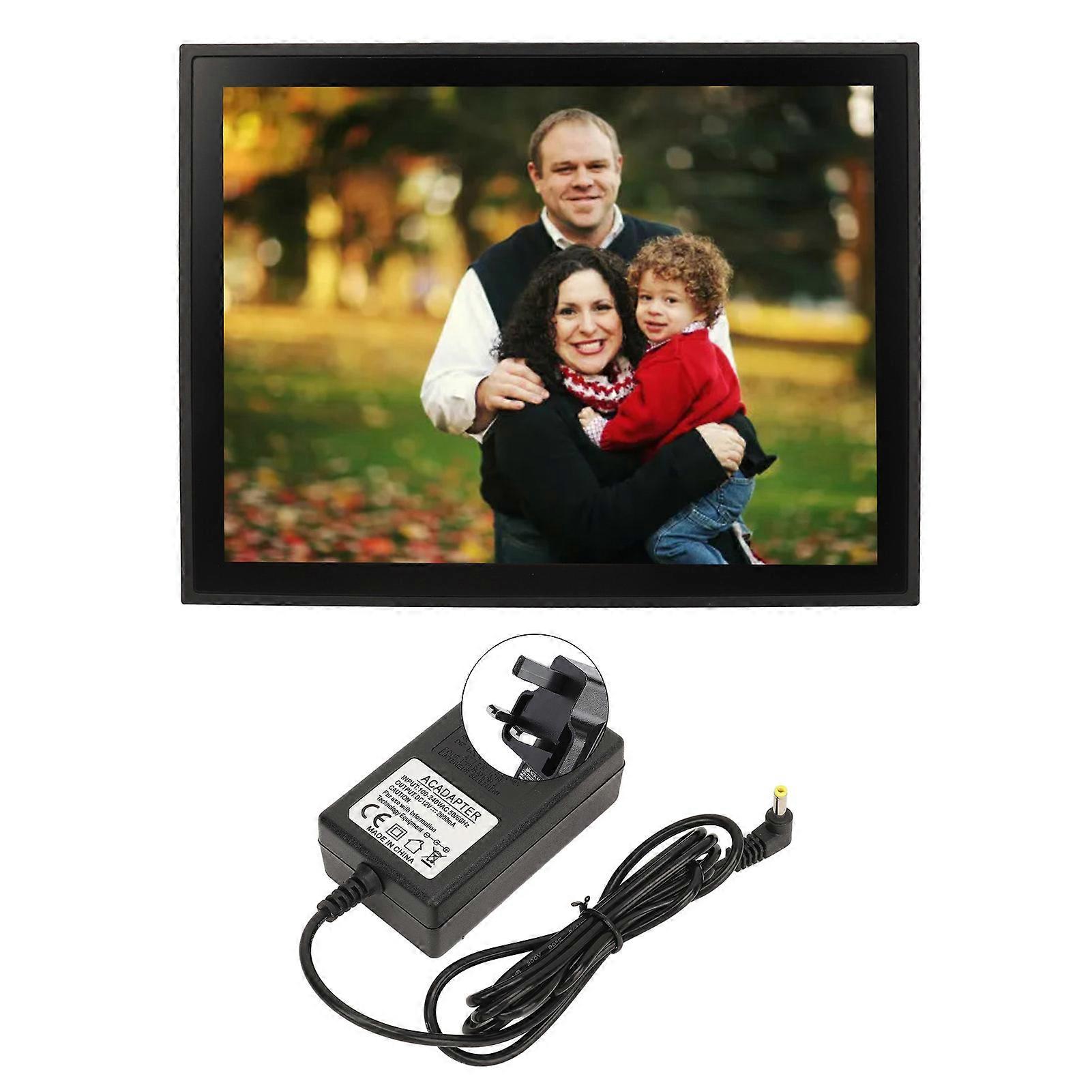 15" Digital Photo Frame: IPS Display, WiFi Sharing, 32GB Storage, Clock & Weather UK Plug