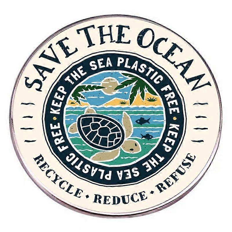 Zachraňte oceán Životní prostředí Kovová brož Odznak environmentalismu Módní šperky Batoh Příslušenství Dárky