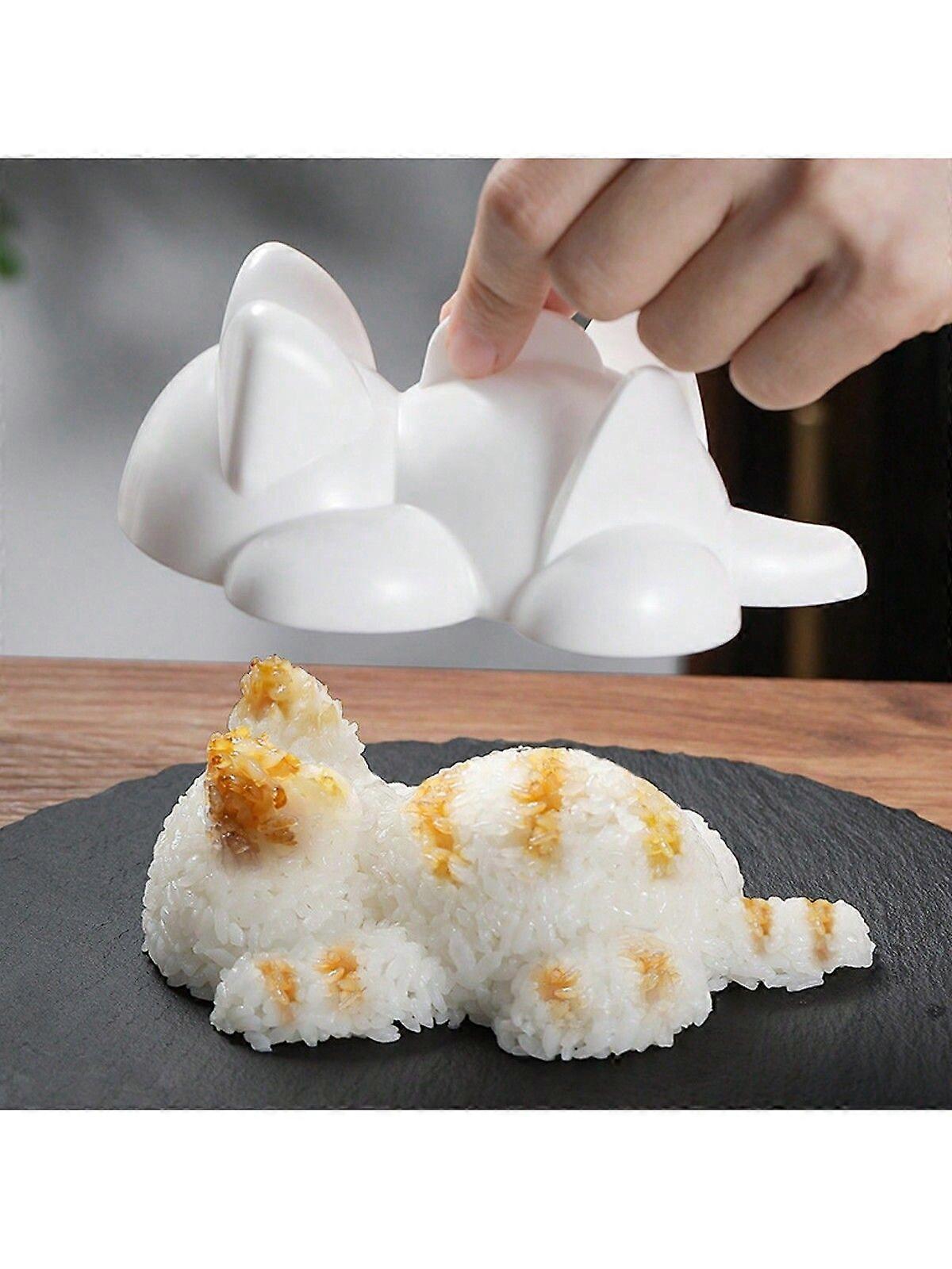 1 قطعة قالب السوشي ، قالب السوشي على شكل قطة ، صانع كرات الأرز الإبداعي ، قالب كرة الأرز ، صندوق بينتو السوشي المحمول في الهواء الطلق ، صندوق غداء نزهة ، أداة المطبخ ، ك