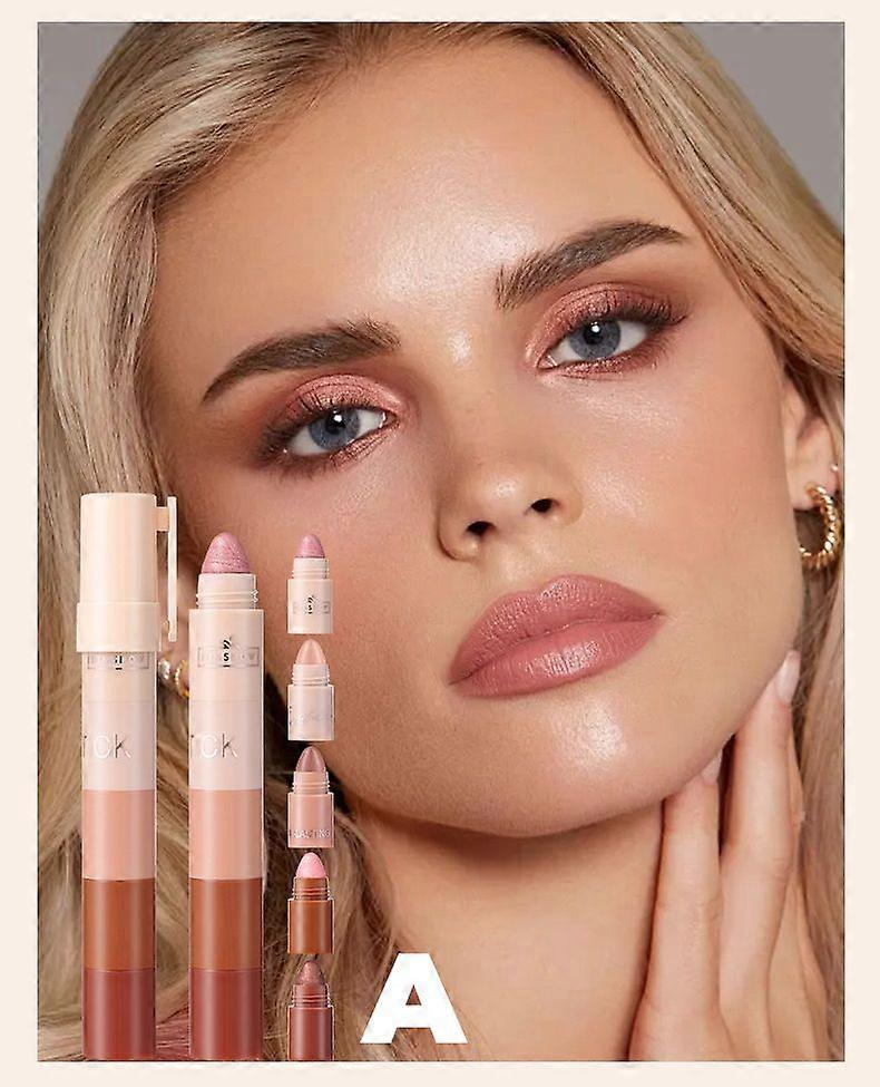 5 in 1 Velvet and Matte Eyeshadow Stick Set - 5 color combinations, pigment matte Shimmer Makeup - Mini Lazy Eyeshadow Pencil