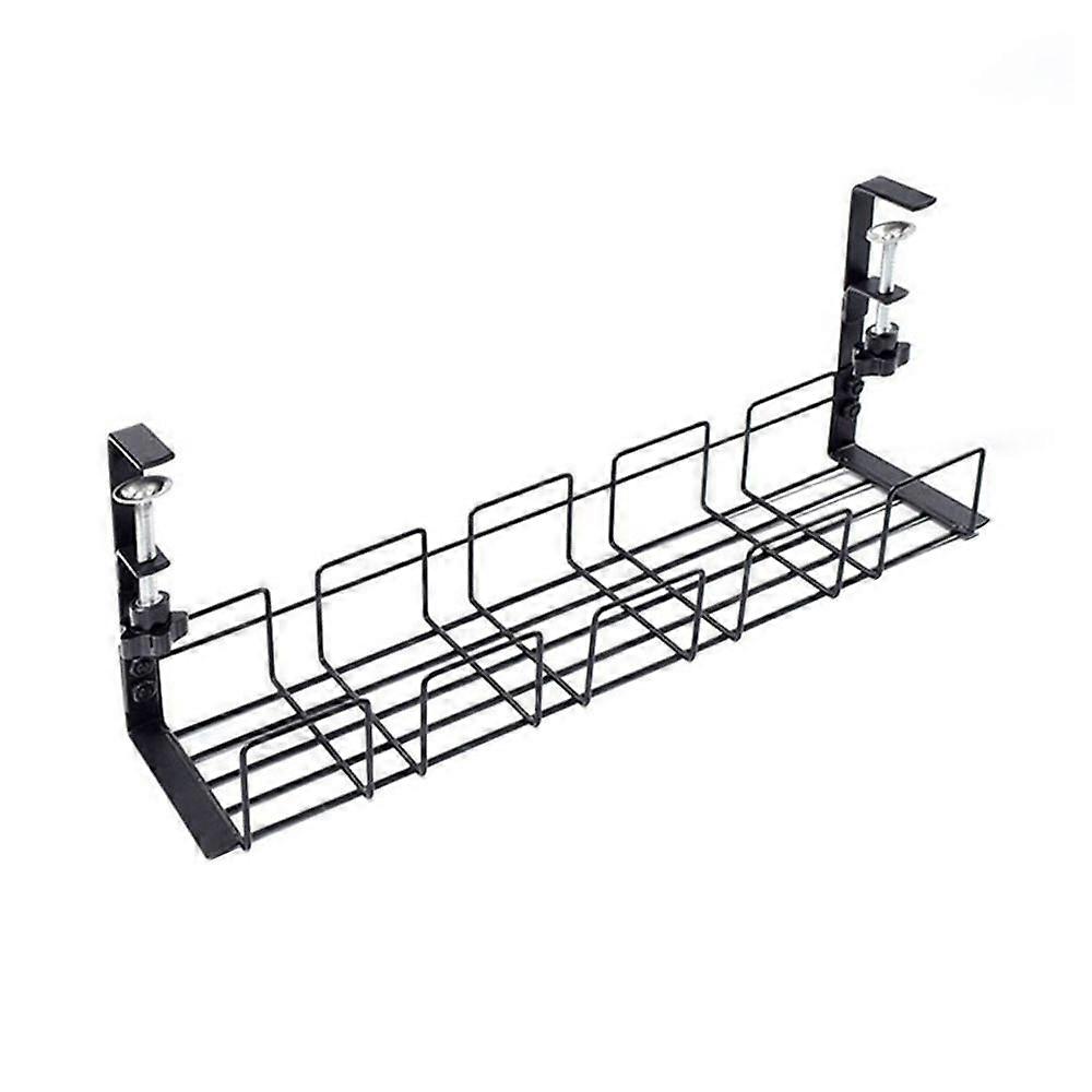 Under-Desk Cable Management Tray Organizer Strong Load-bearing Rustproof No Drill Installation Cord Wire Desk Table Rack