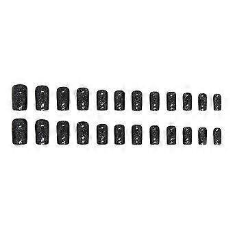 Stars In The Night Sky Printed False Nails Sweet Charming Reusable False Nails  Jelly Glue Model