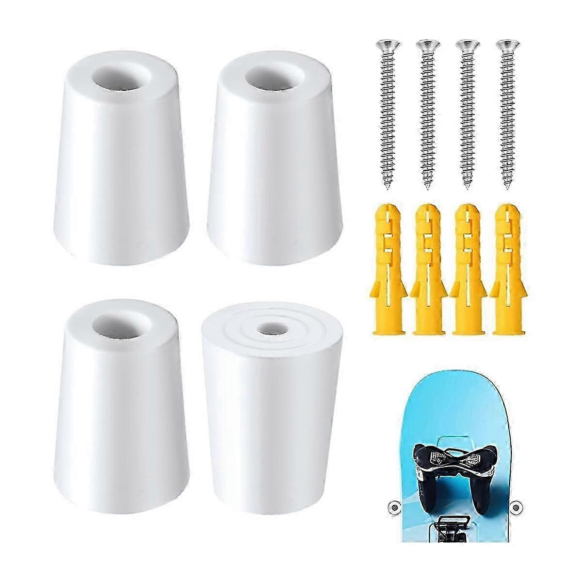 4-Piece Vertical Ski Hanger with Screw Expansion Anchors Vertical Ski Storage to Safely Store and D