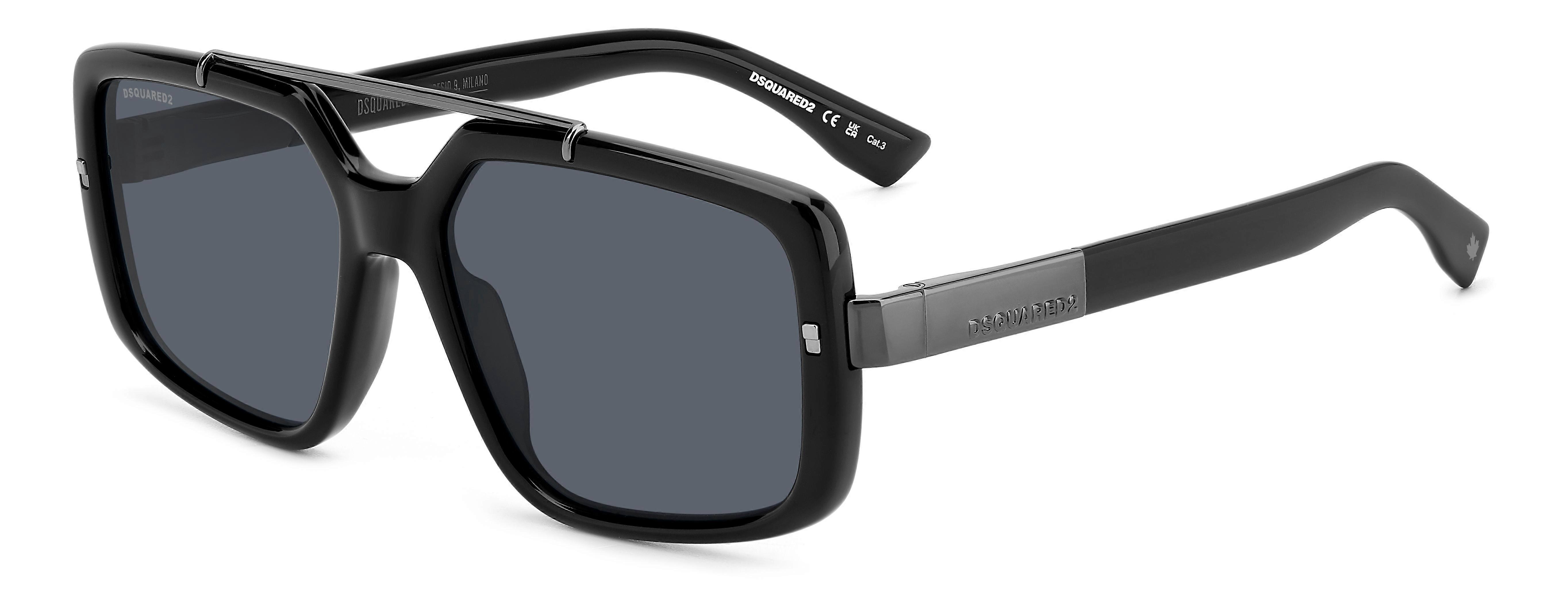 Sunglasses DSQUARED2 D2 0120/S 807 BLACK 57/17/140 MAN