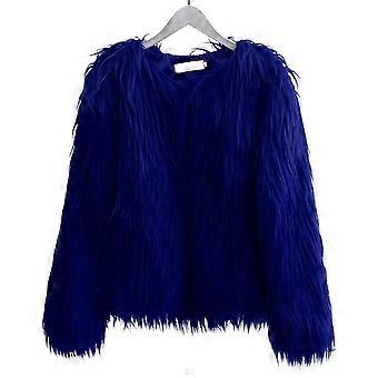 Damen Kunstpelz Warmer Mantel Komfortable Einfarbige Kurzmantel Strickjacke Für Tägliches Dating Outgoing-Good