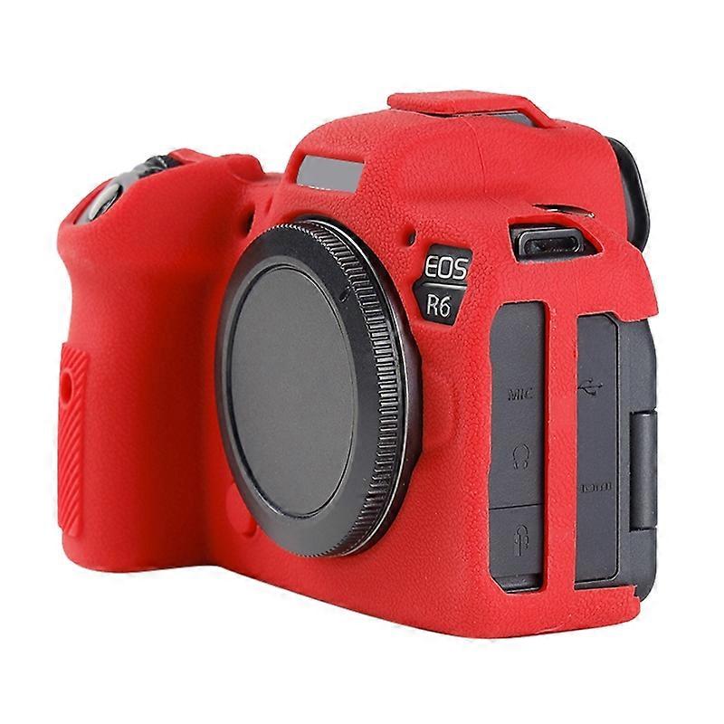 Litchi Texture Soft Silicone Protective Case For Canon EOS R6 Mark II