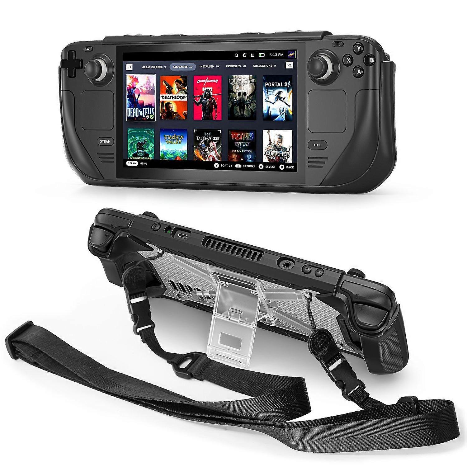 Shockproof Case with Shoulder Strap Case + Shoulder Strap(Black+Transparent)