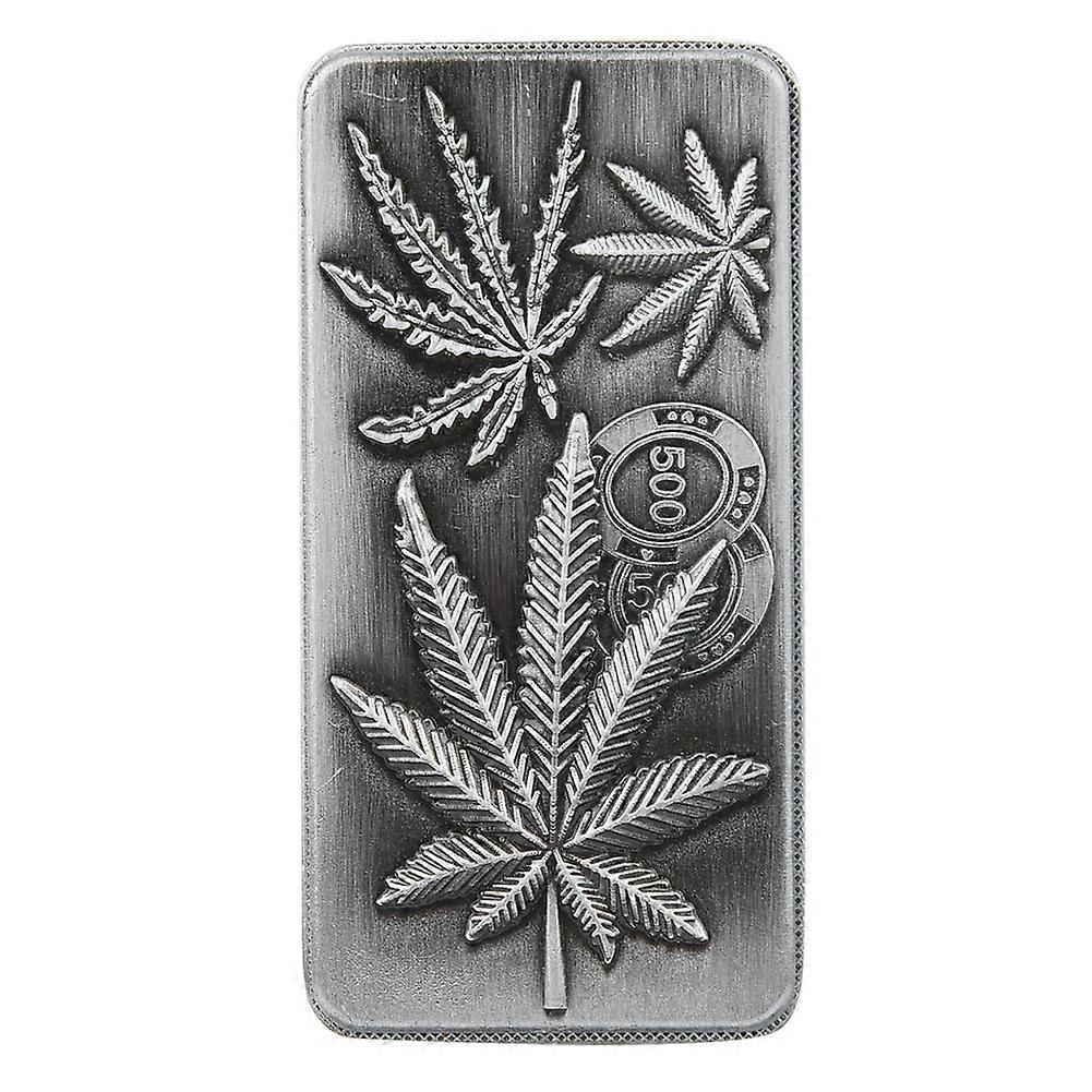 Windproof Jet Flame Inflatable Slide Metal Lighter Maple Leaves Embossment (Silver)