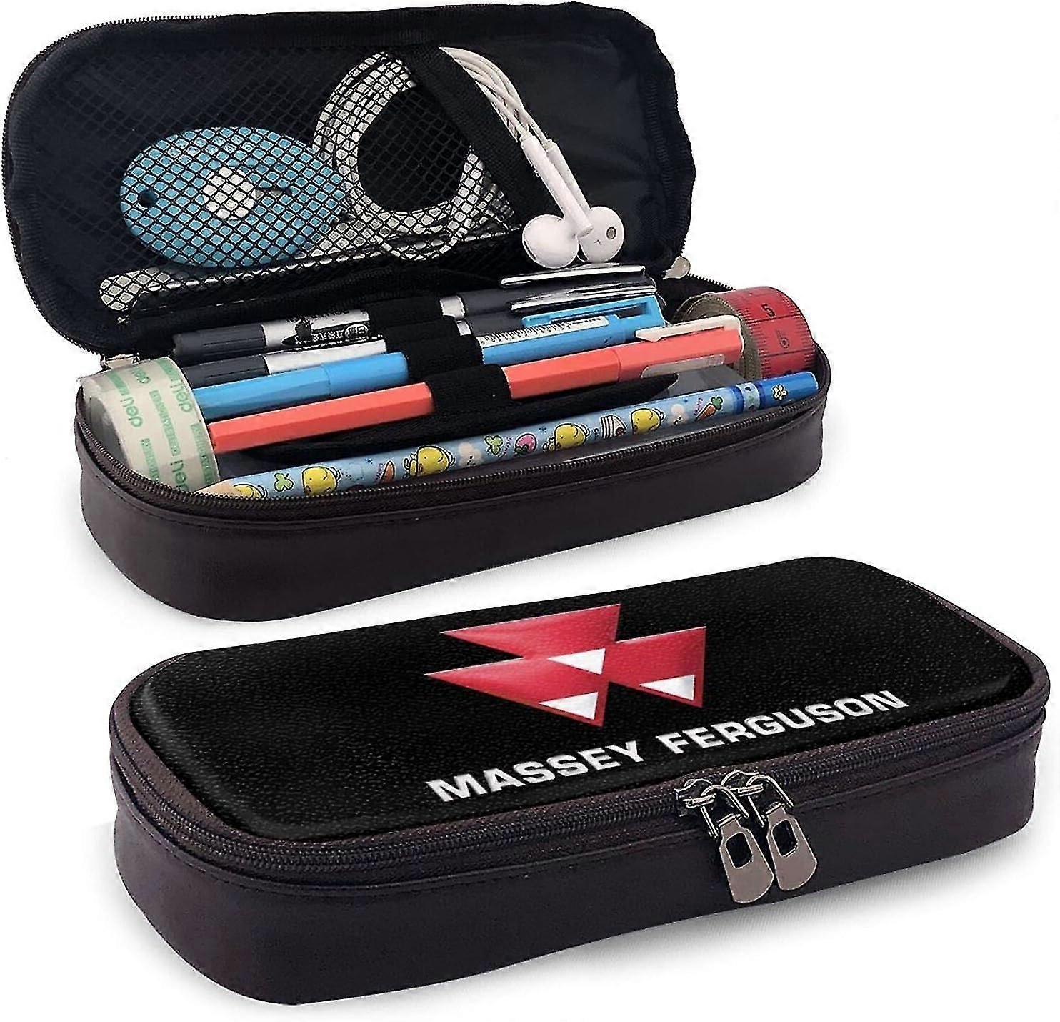 Massey Ferguson Leather Pencil Case Big Capacity with Zipper Large Storage Pen Pencil Pouch Box Organizer Practical Bag Holder bd006199