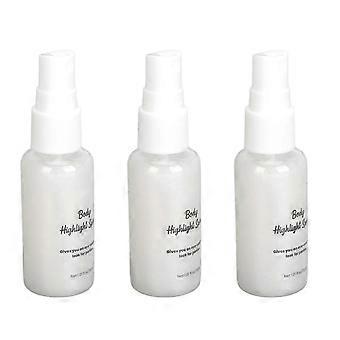 3pcs 30ml Body Glitter Spray Shiny Effect Skin Highlighter Spray for Collarbone Shoulder Arm Leg