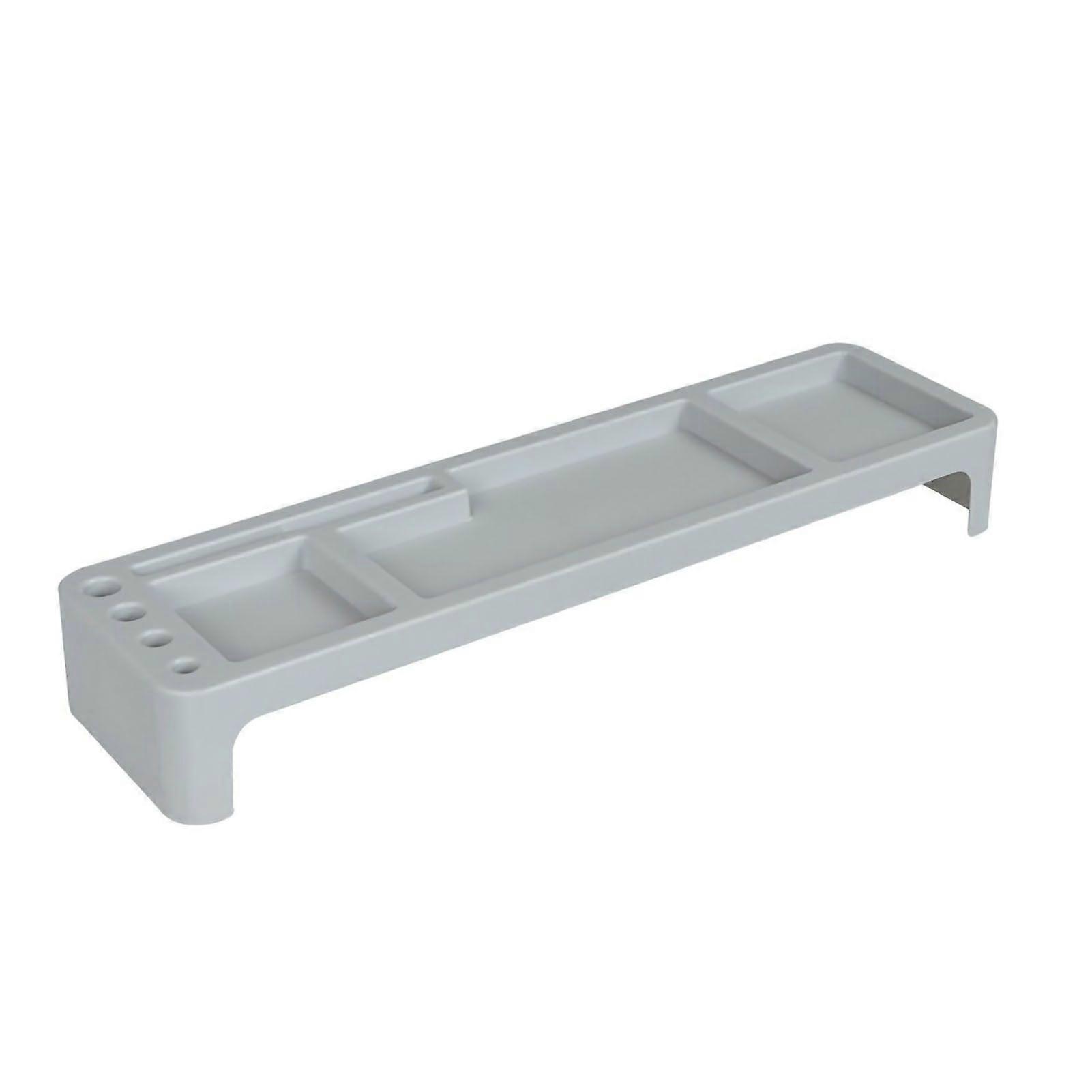 Multifunctional Storage Shelf Multi Grid Organizing Sundries Rack Keyboard Computer Desk Space Saving Tool Gray
