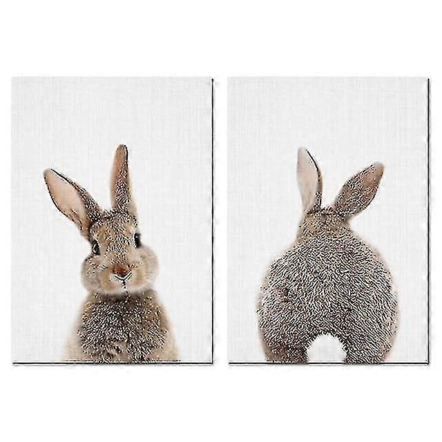 Králičí králik chvost steny Art Obrázok Lesné zvieratá plátno - Plagát škôlka