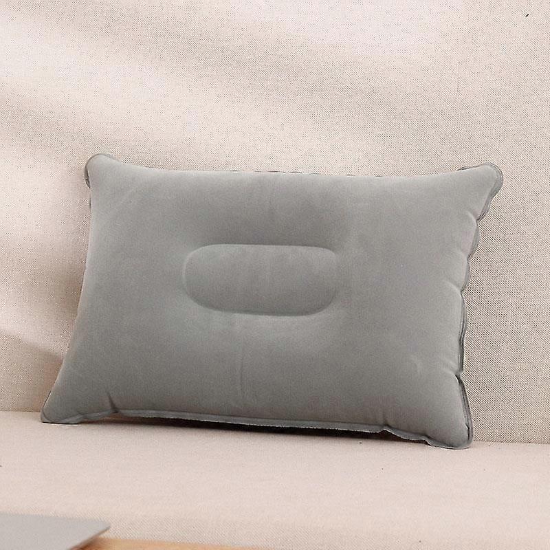 Portable Inflatable Pillow Travel Air Cushion Camp Beach Car Plane Bed Sleep Head Rest