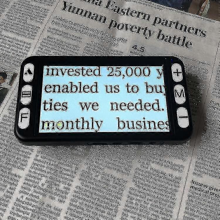 5inch Lcd Display Low Vision Video Magnifier Portable Reading Magnifier Electronic Reading Aid Handheld Tv Output Voice