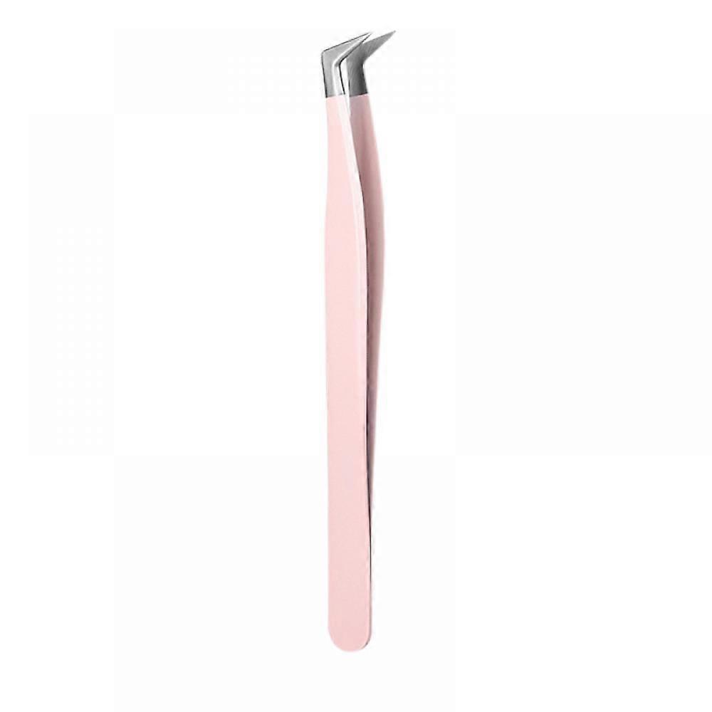 Lash Tweezers for Eyelash Extensions for Volume and Lighter Fans Stainless Steel Lash Extension Tweezers Curved Boot Angled Tips