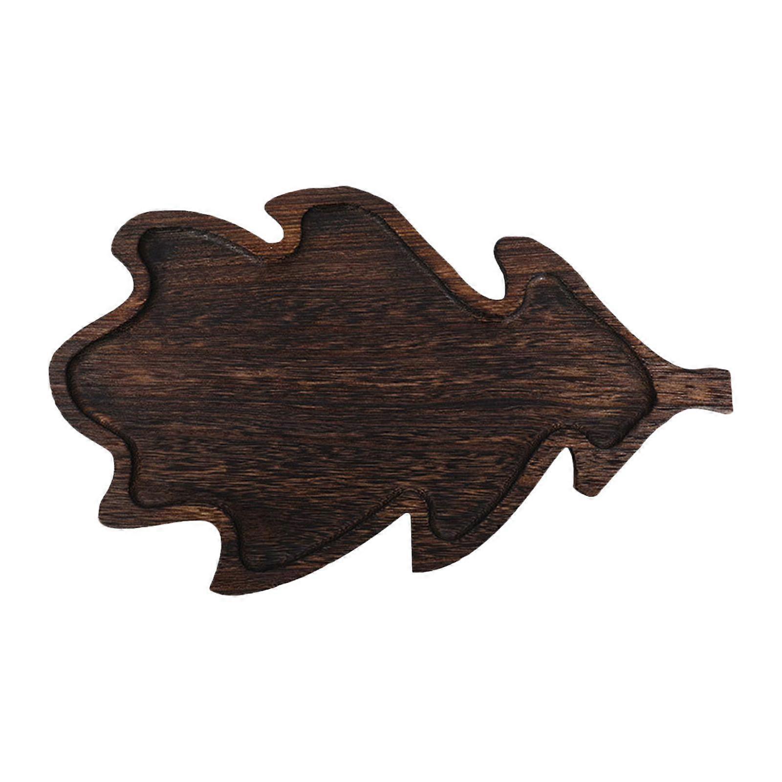 Leaf Design Serving Tray Wood Charcuterie Board Unique Display Plate