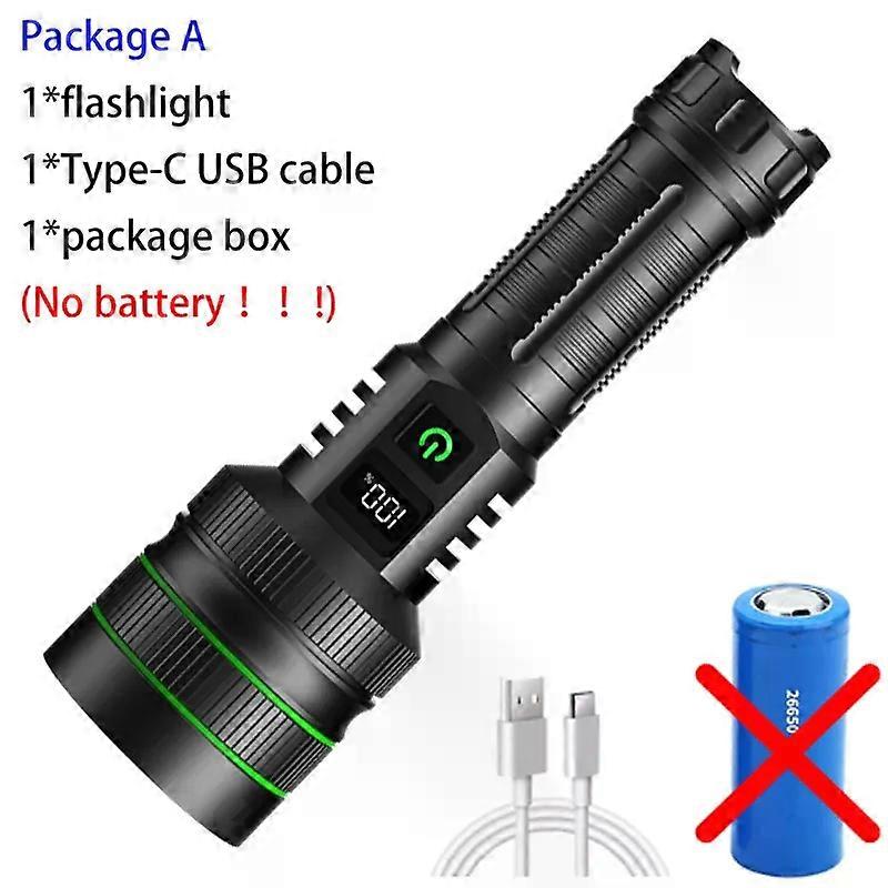 Strong Light Lantern High Power LED Flashlight USB Rechargeable Powerful Tactical Torch Super Long Range Lamp Outdoor Fishing