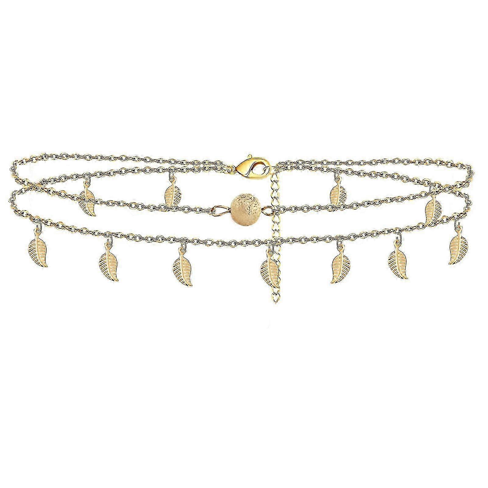調節可能なサイズゴールデンビーチアンクレットジュエリーアンクレット女性用ビーチジュエリーギフトf54