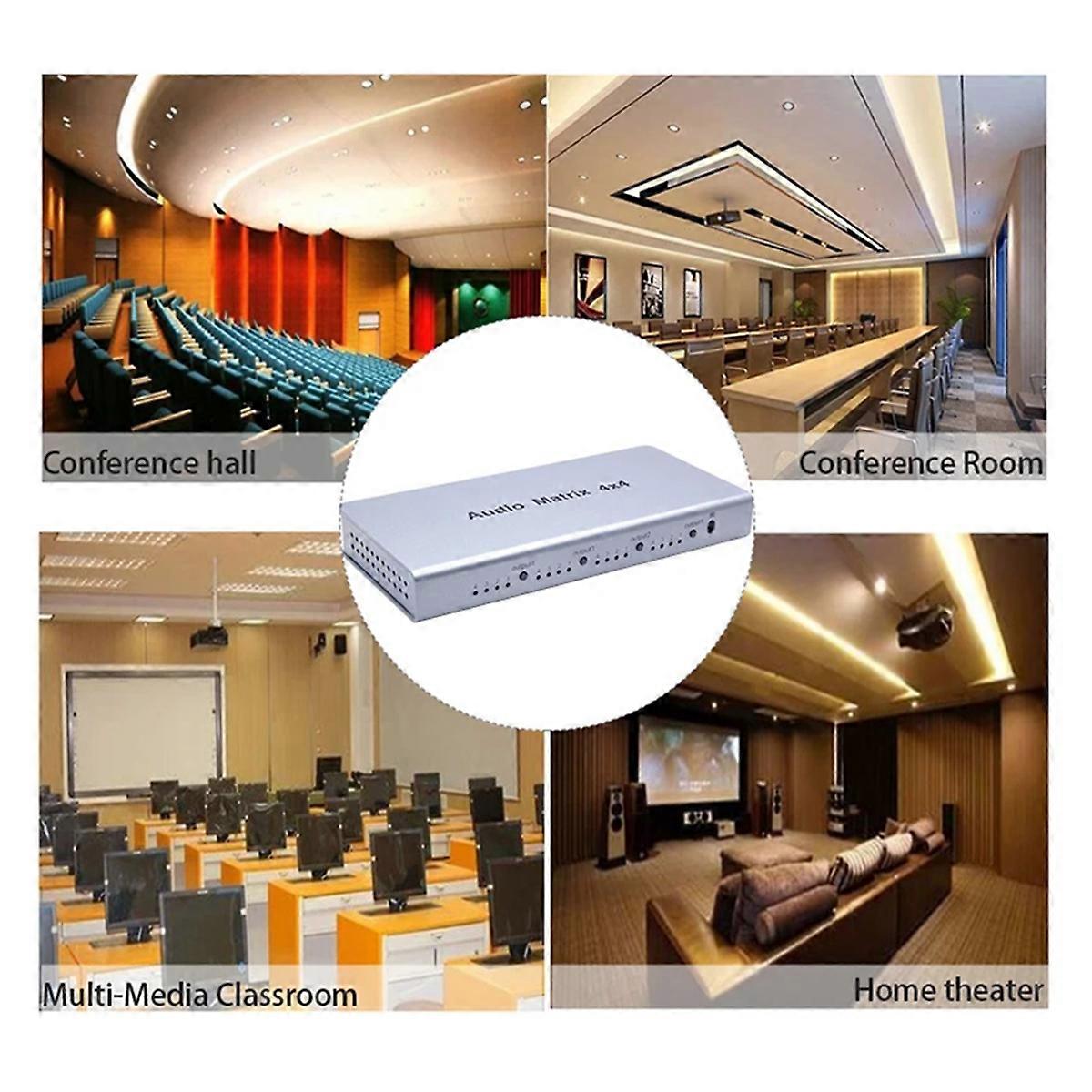 Audio Matrix Spdif Toslink Digitale Optische 4 In 4 Uit Audio Switch Converter Splitter Box voor TV DVD Speler EU PLUG