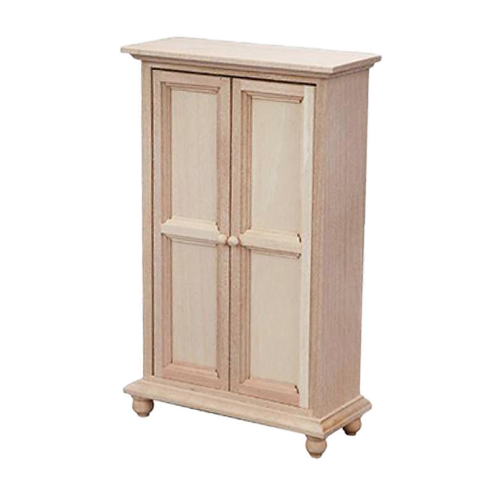 1:12 Double Door Cabinet Mini Display Cabinet for Window Display Handcraft