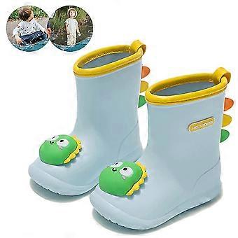 Botas de chuva impermeáveis de borracha com fácil em alças antiderrapantes botas de lama duráveis sapatos de chuva para crianças e crianças