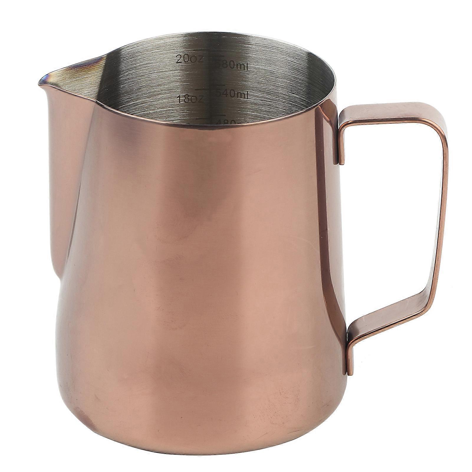 Milk Frothing Pot 600 ml Japanese Style 304 Stainless Steel Coffee Cup for Espresso and Latte Art