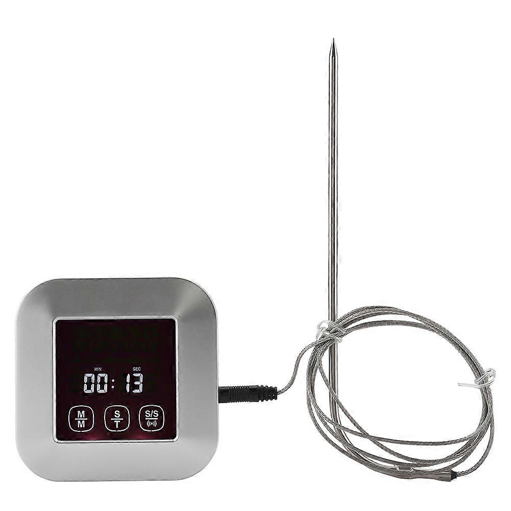 Touch Screen Grill Thermometer Digital Meat Cooking Timer for Home Oven, Accurate Temperature Readings, Easy-to-Use Design