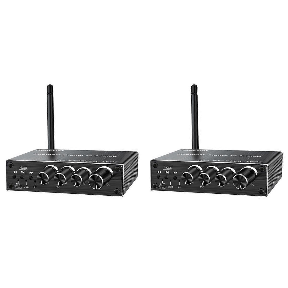 2X Bluetooth Audio Receiver Adapter 5.3 Player U Disk Microphone Amplifier Audio Speaker Converter