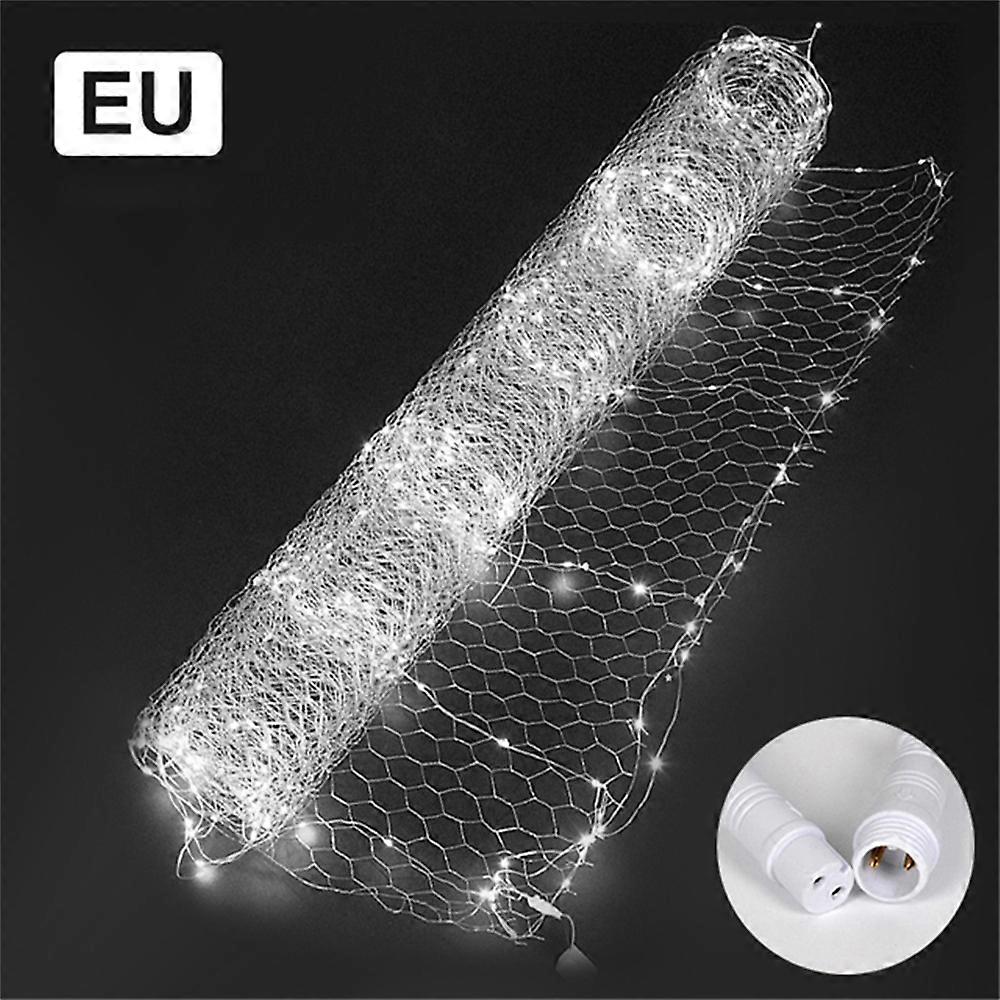 10m 600 LED Mesh Flash String Licht Eisendraht Netz Lichter Garten Urlaub Party Dekor ( EU-Stecker )
