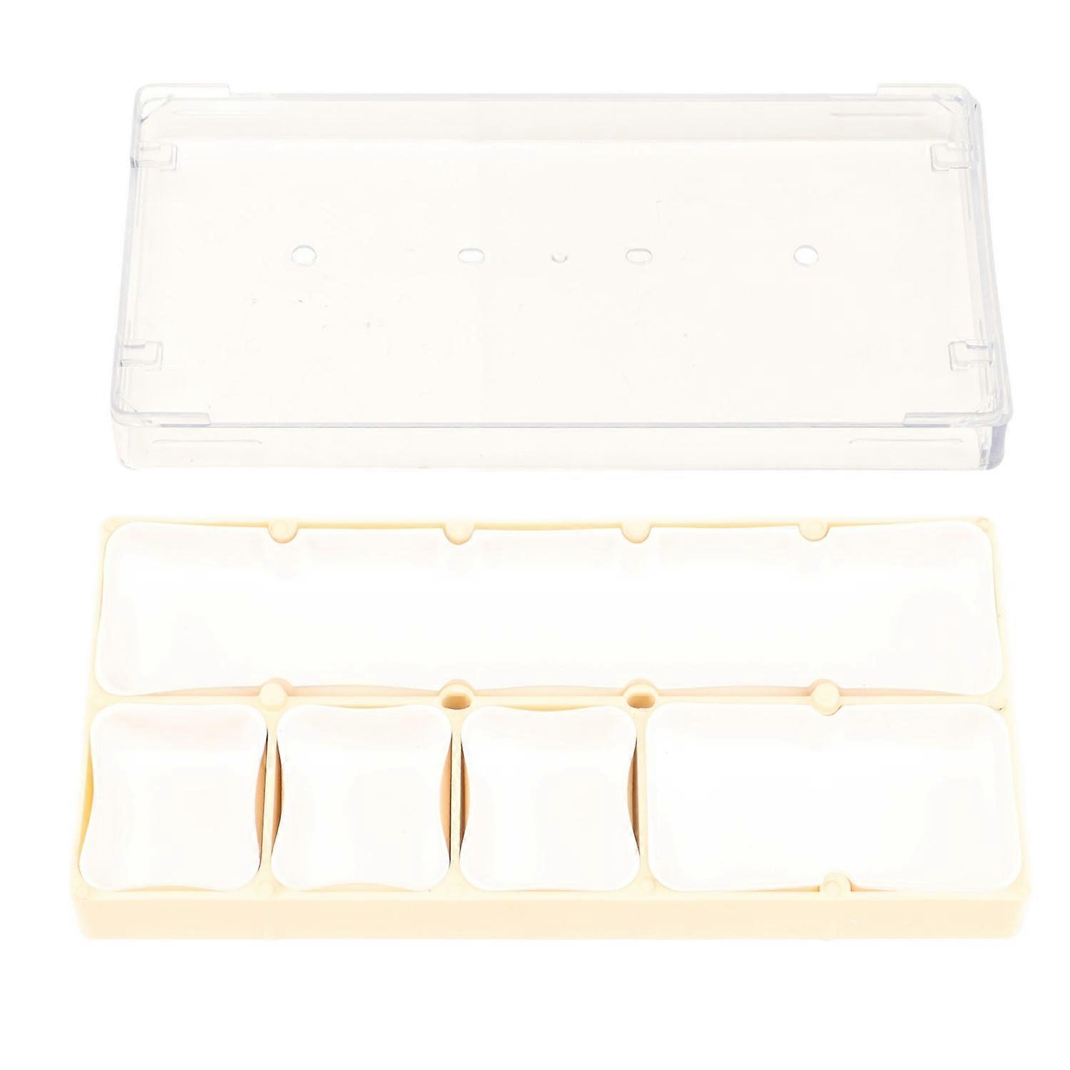 6 Grids Watch Parts Storage Box Stackable Movement Parts Organizer Watch Screws Container with Spong
