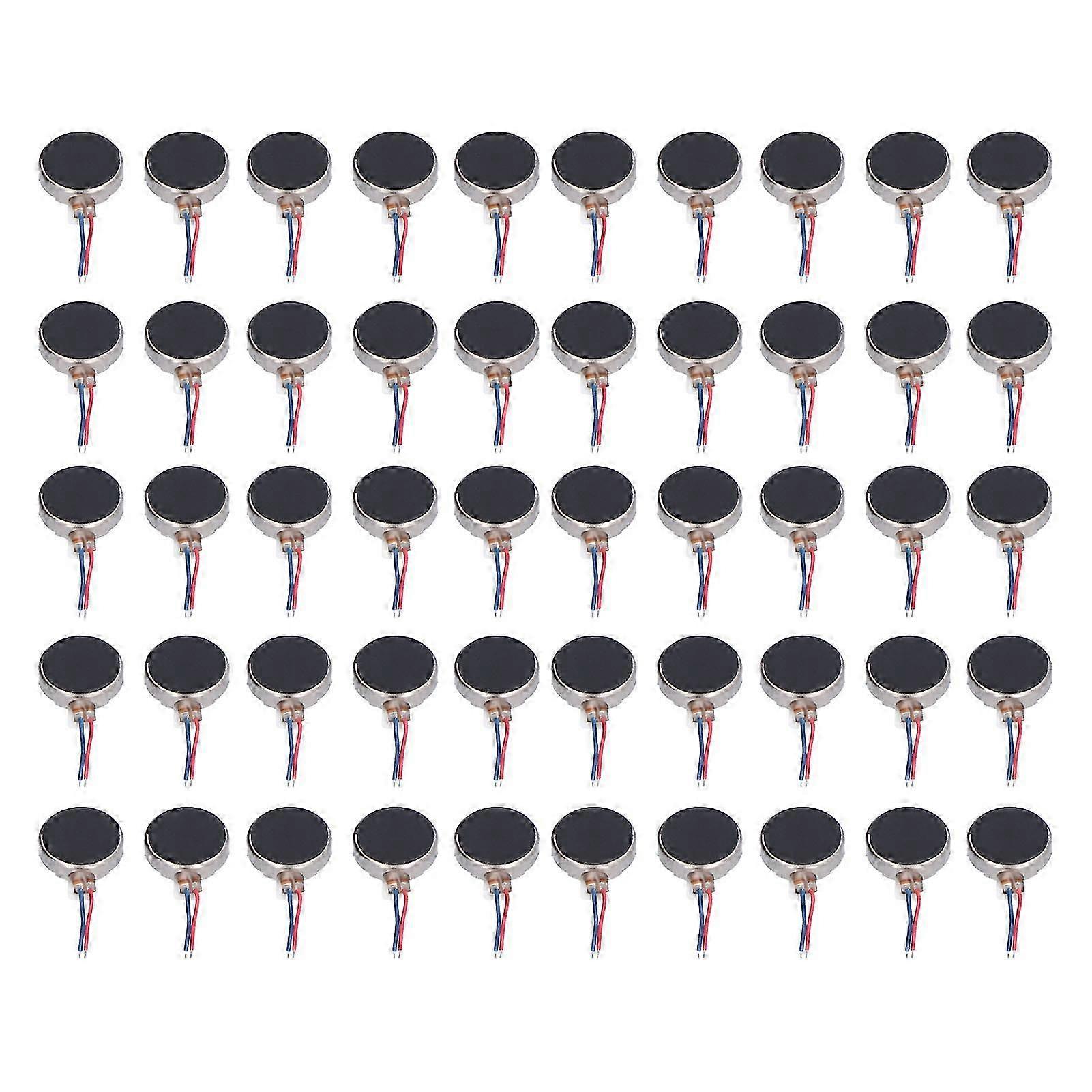 50Pcs Mini Vibration Motors DC 3V 10x2.7mm Anti Interference Small Lightweight Low Noise Micro Vibrating Motor