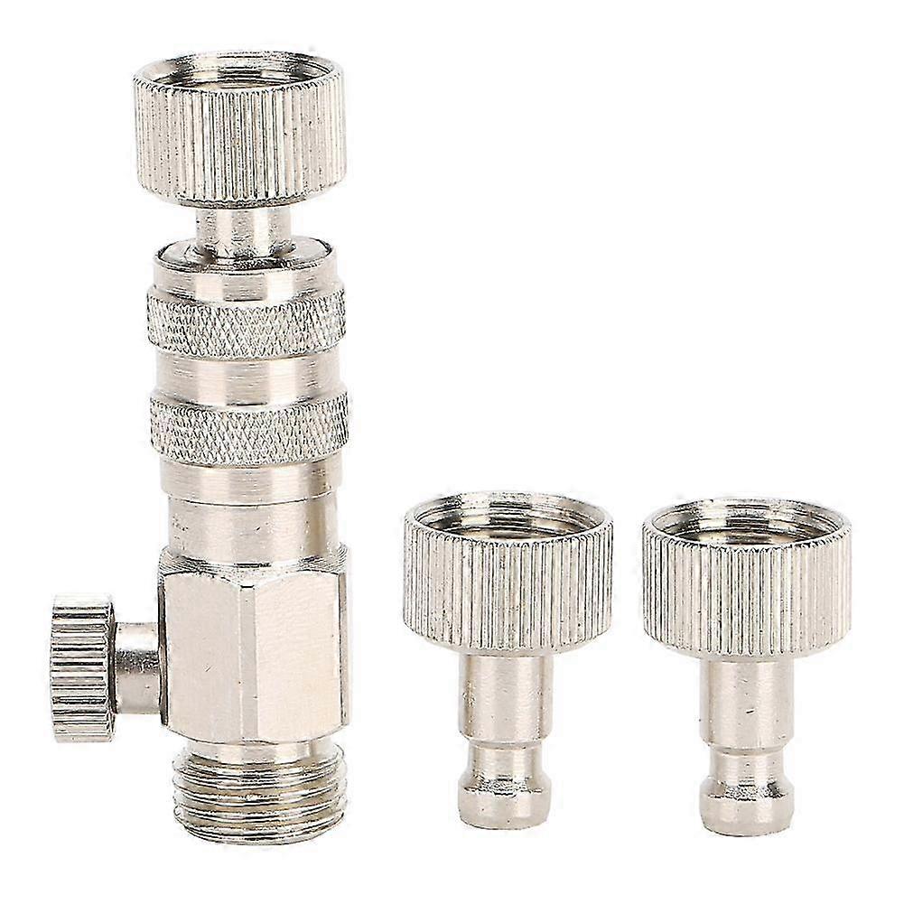 3pcs Airbrush Connector Quick Release Coupling with Air Flow Adjustment Air Compressor Fitting