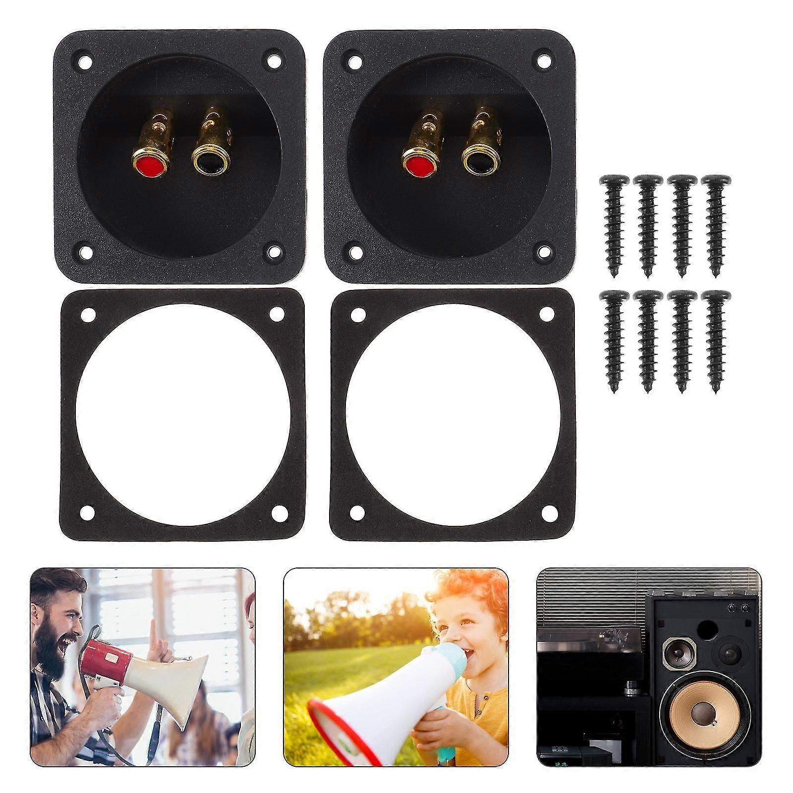 2pcs Speaker Terminal Disconnect Box Subwoofer Box Terminal Cup Connector Supply