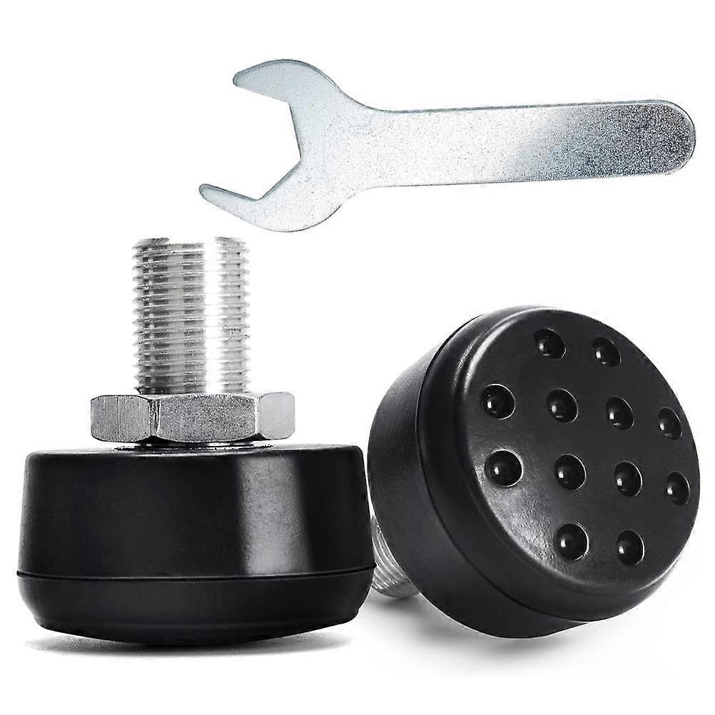 2 Pcs 85A Roller Toe Stops with 9/16in Adjustable Rubber Brake Block Stoppers for Quad High Elastic Skates With Wrench
