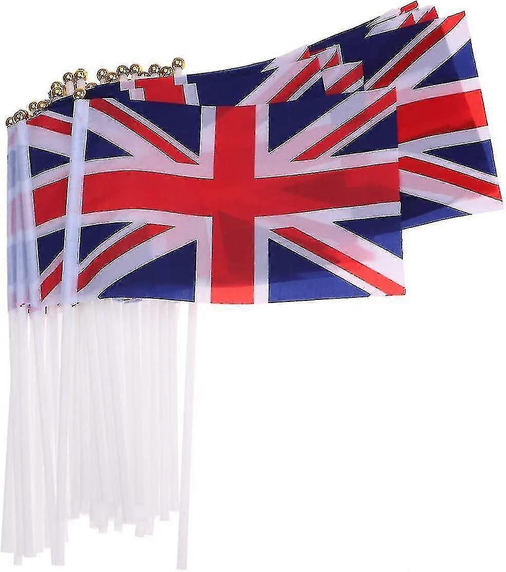50pcs United Kingdom Stick Flags - Hand Held Mini Flags, Great Gift