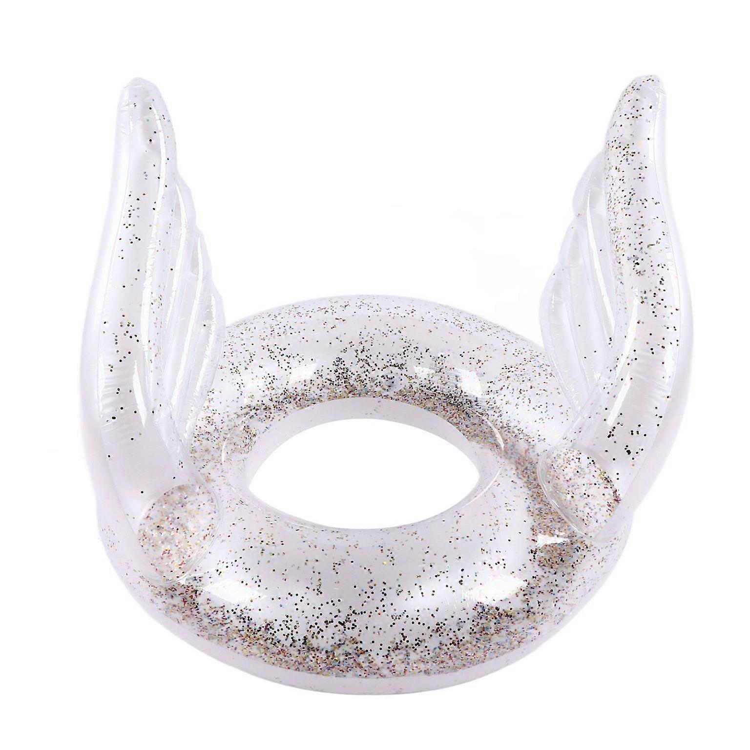 Sparkling Inflatable Angel Wing Swimming Ring - Fun Pool Float Circle
