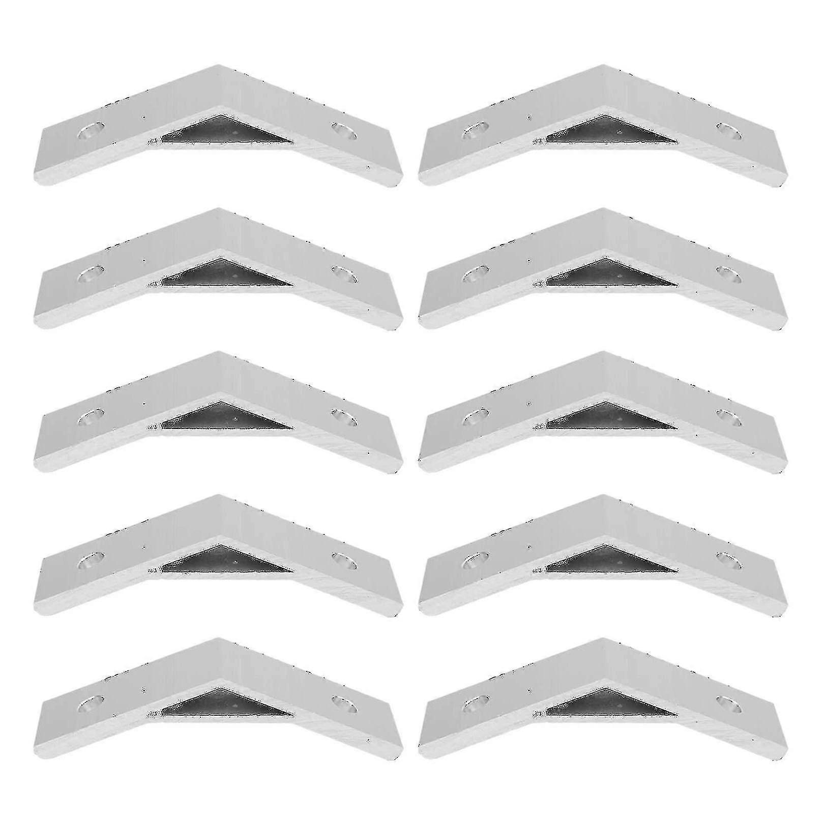 10pcs 135 Degrees Bracket Angle, Aluminum Silver Corner Braces(3030)