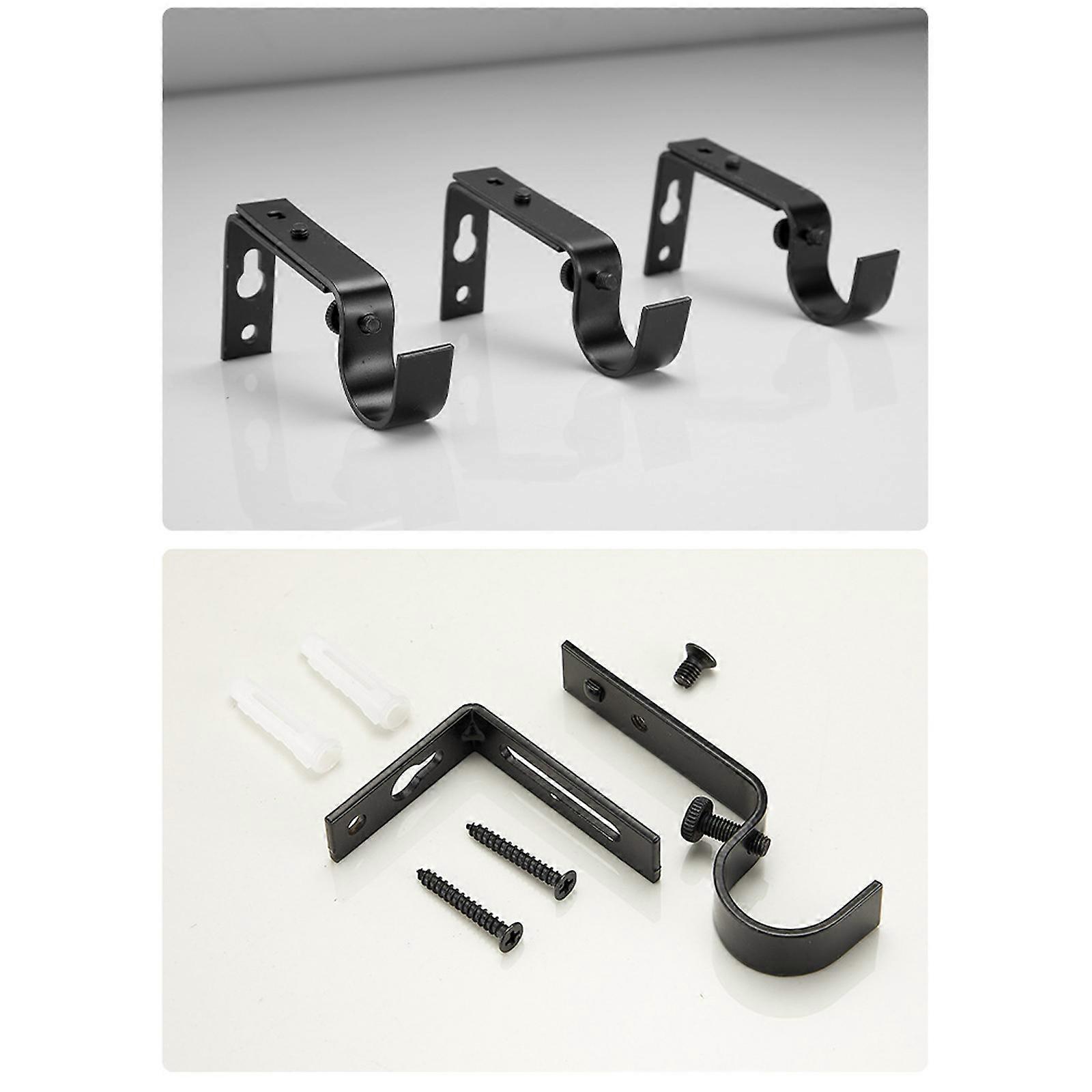 リビングルームの寝室とバスルーム用の調節可能なカーテンロッドブラケットカーテンロッドハンガーホルダーホワイト