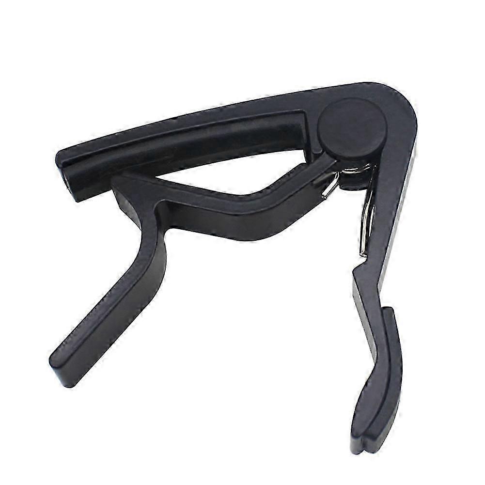 Quick Changing Alloy Trigger Clamp Key Capo for 6-string Folk Classic Guitar (Black)