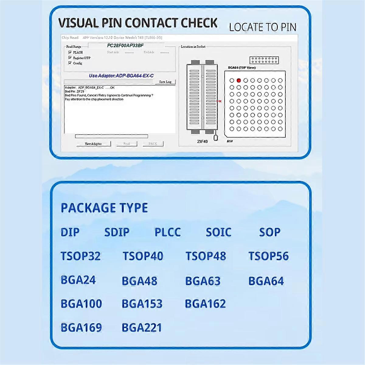  T48 TL86 Programmer 16PIN ISP Interface for Car Motherboard