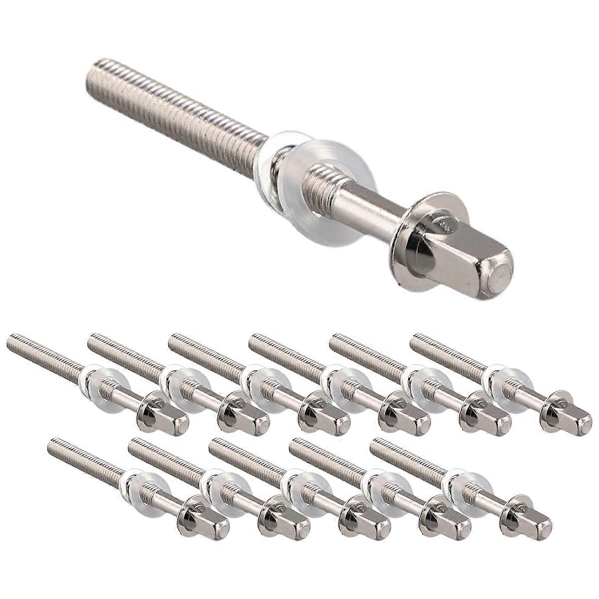 12pcs tambour tension tiges vis de tension vis de grosse caisse ensemble M5x50MM