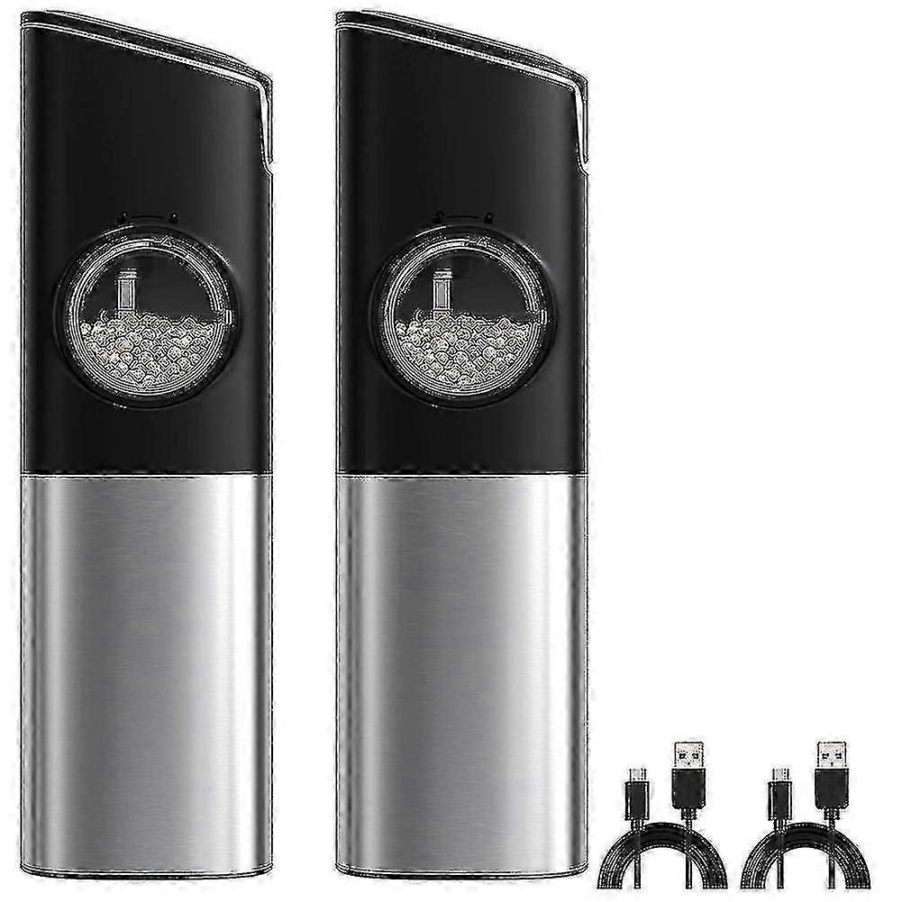 Rechargeable Automatic Salt And Pepper Grinder Set With Safety Switch, Electric Gravity Pepper Grin