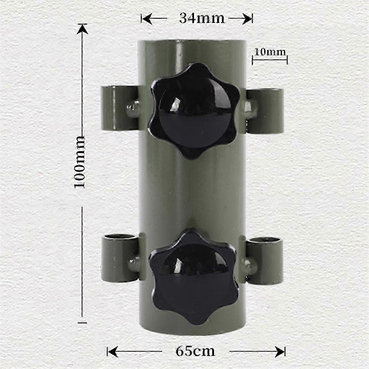 6PCS Awning Canopy Pole Fixed Tube Ground Bracket Windproof Adjustable Tent Support Pole with Groun