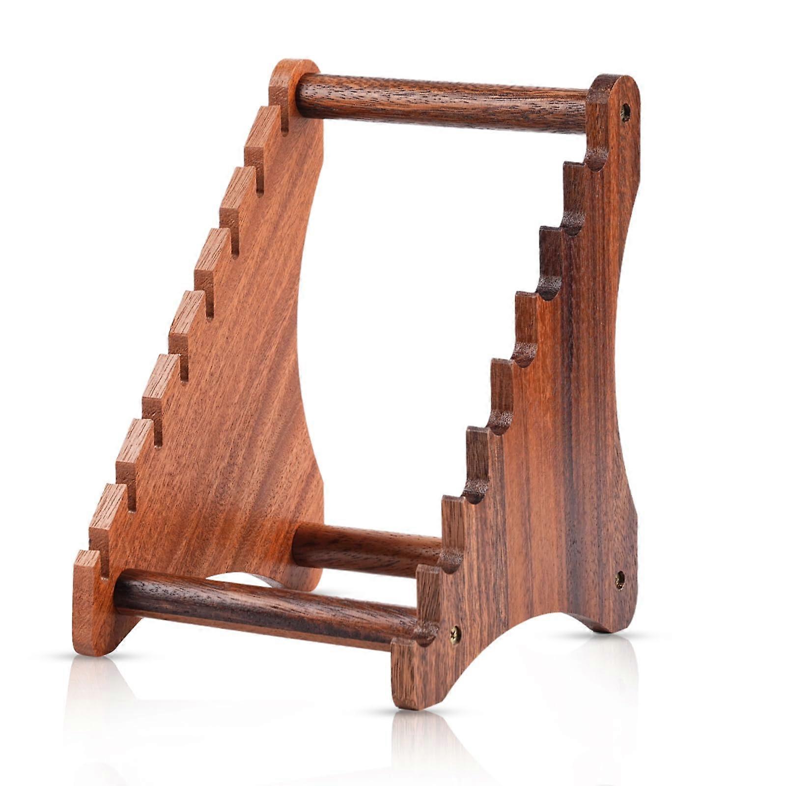 1 Natural Walnut Wood Knife Block Display Stand Holder for Maximum 8