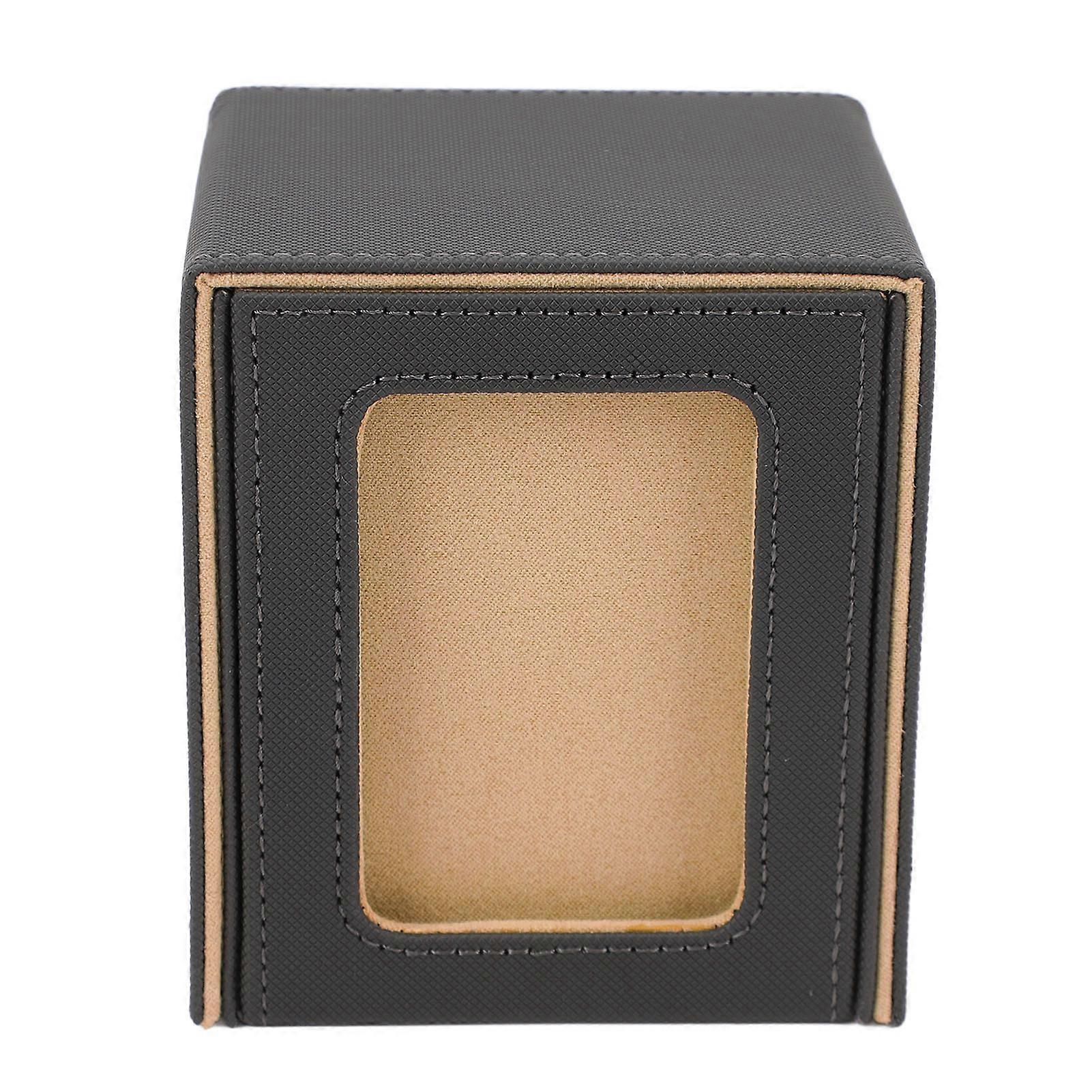 Portable Window Display Game Card Box Creative Vertical Insert Storage Box Durable Hard Card Protector Case Beig