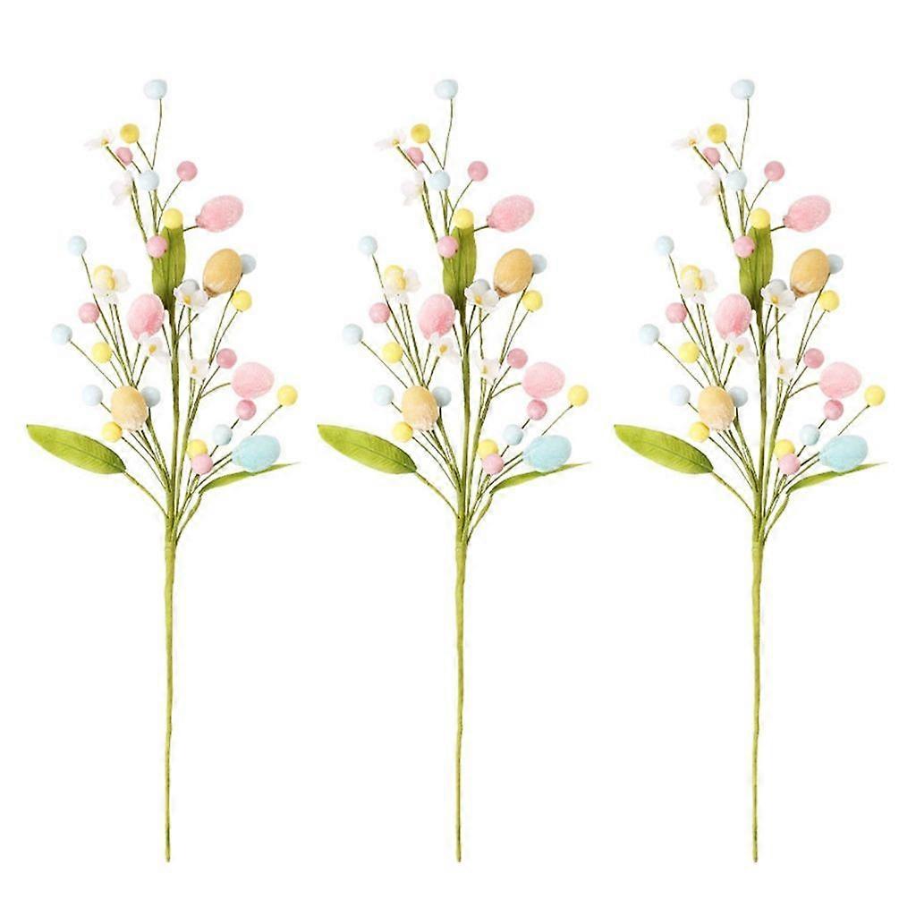 Artificial Easter Sprays with Pastels Easters Eggs Speckled Easter Pick Branch
