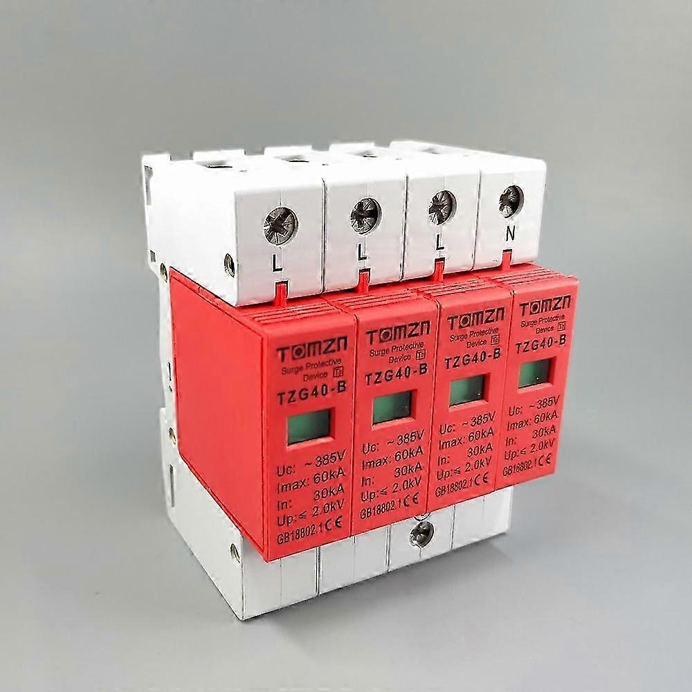 SPD 3P+N 30KA~60KA B ~385VAC House Surge Protector Protective Low-voltage Arrester Device