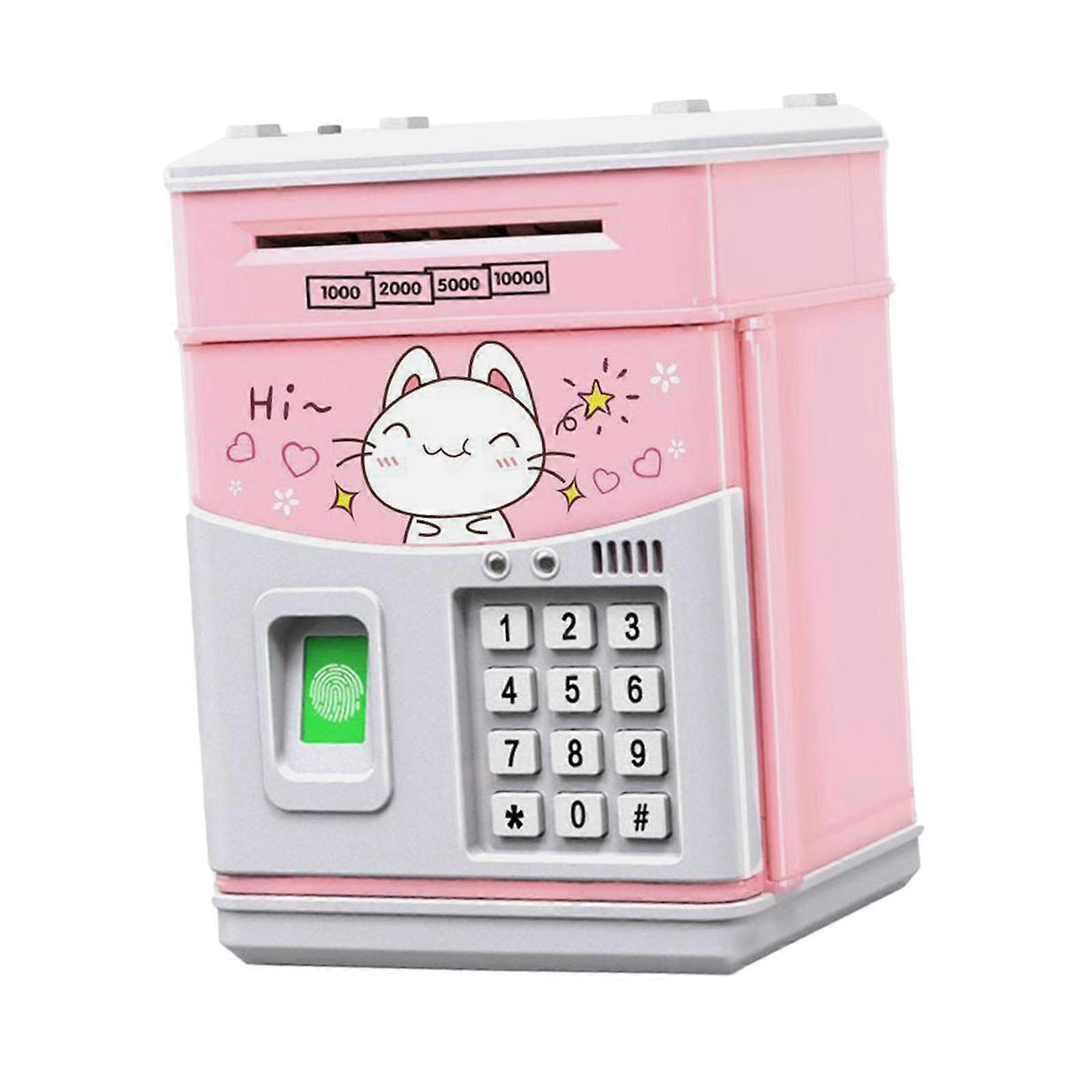 Atm Piggy Money Password Protection Pretend Automatic Roll Money Cat